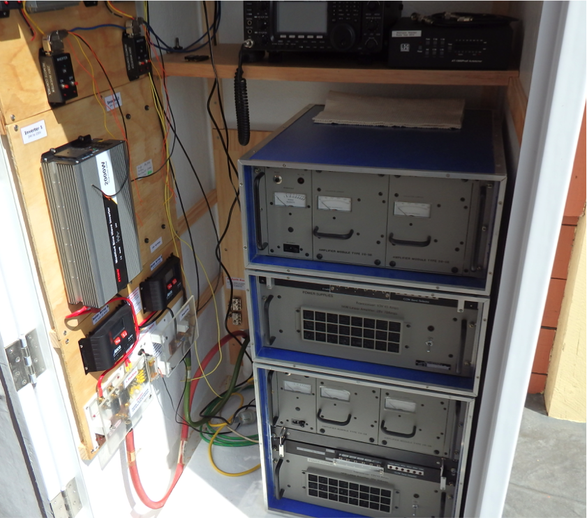 The QHUG remote site enclosure being fitted out